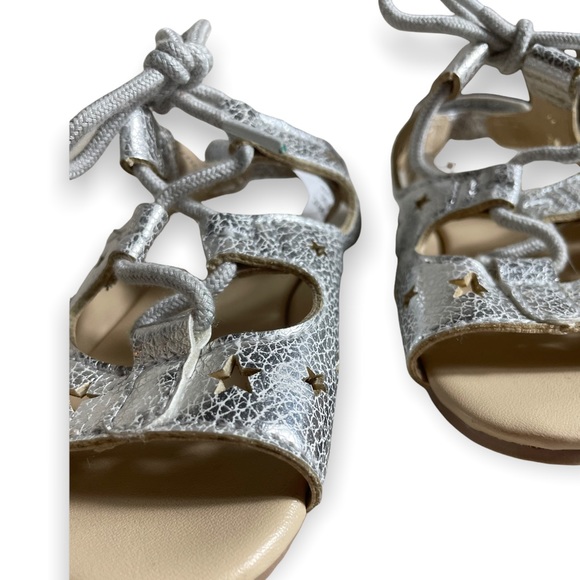 Toddler Metallic Star Cut Out Gladiator Sandals Gymboree Size 5 - Picture 4 of 8